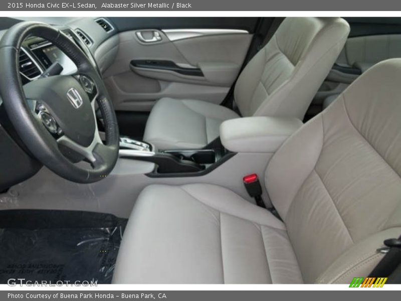 Alabaster Silver Metallic / Black 2015 Honda Civic EX-L Sedan