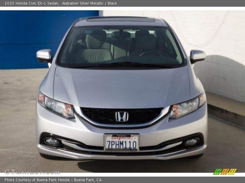 Alabaster Silver Metallic / Black 2015 Honda Civic EX-L Sedan