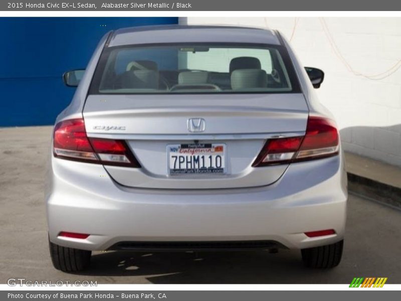Alabaster Silver Metallic / Black 2015 Honda Civic EX-L Sedan