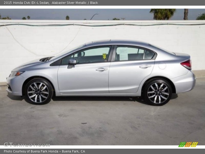 Alabaster Silver Metallic / Black 2015 Honda Civic EX-L Sedan