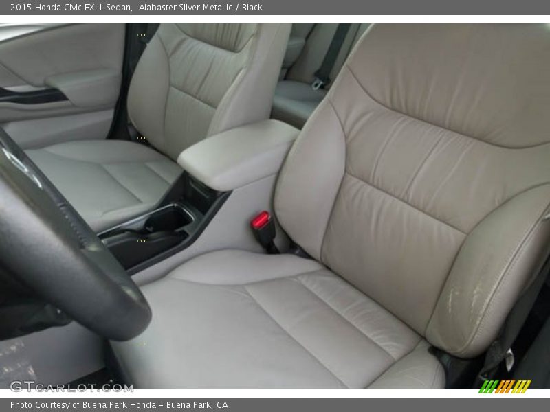 Alabaster Silver Metallic / Black 2015 Honda Civic EX-L Sedan