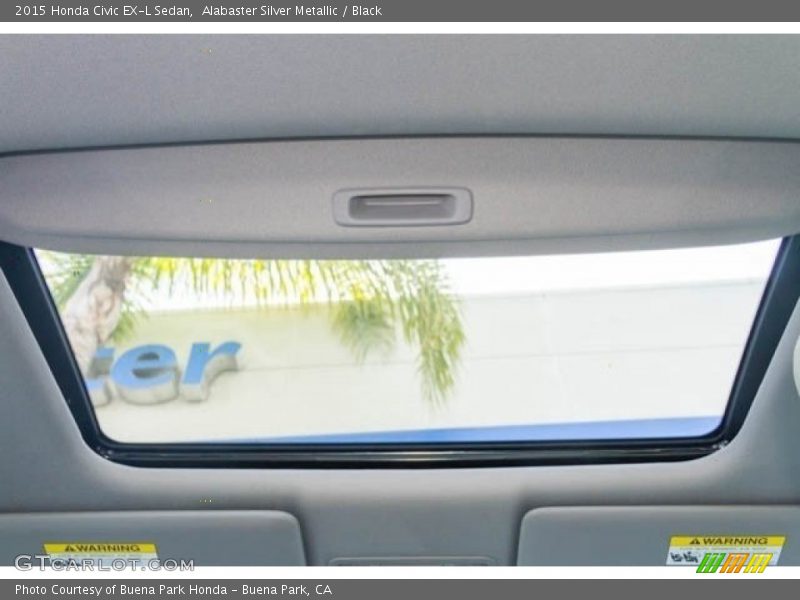 Alabaster Silver Metallic / Black 2015 Honda Civic EX-L Sedan