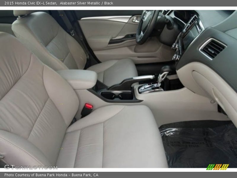 Alabaster Silver Metallic / Black 2015 Honda Civic EX-L Sedan