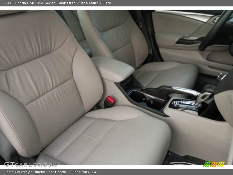 Alabaster Silver Metallic / Black 2015 Honda Civic EX-L Sedan