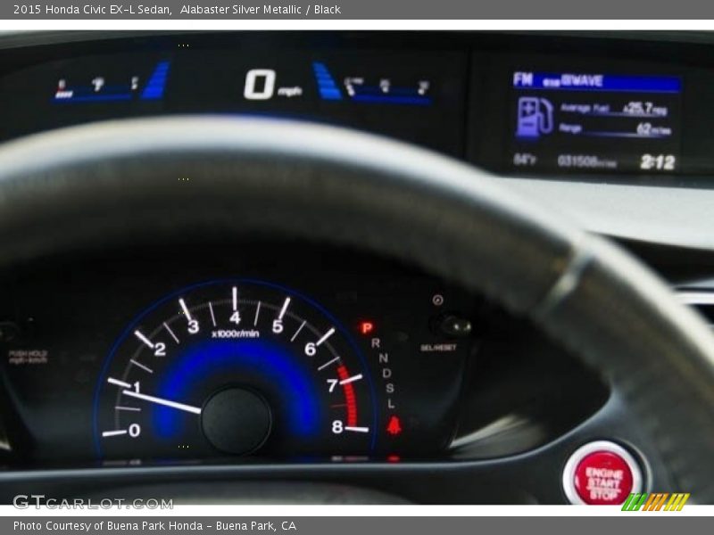 Alabaster Silver Metallic / Black 2015 Honda Civic EX-L Sedan