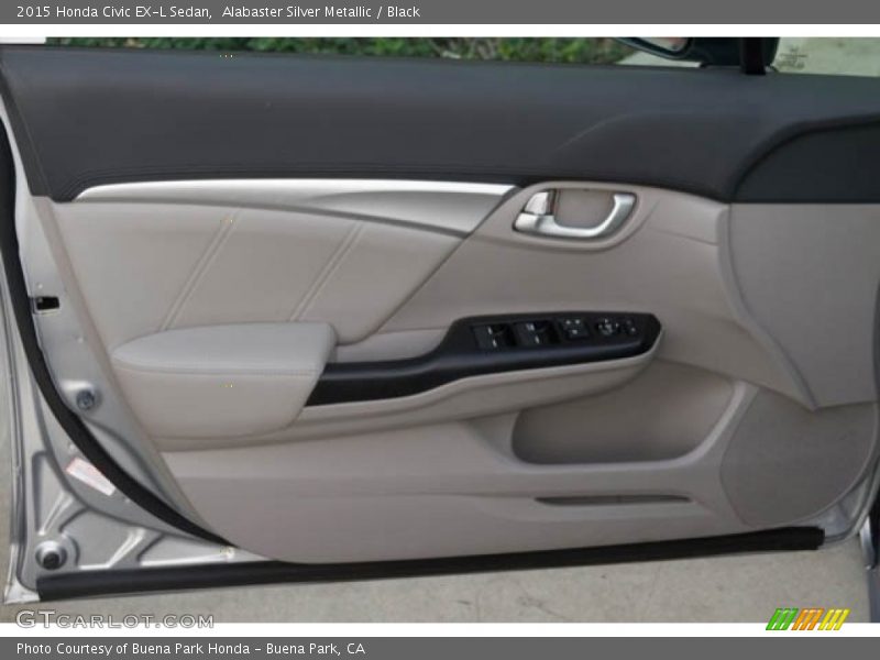 Alabaster Silver Metallic / Black 2015 Honda Civic EX-L Sedan