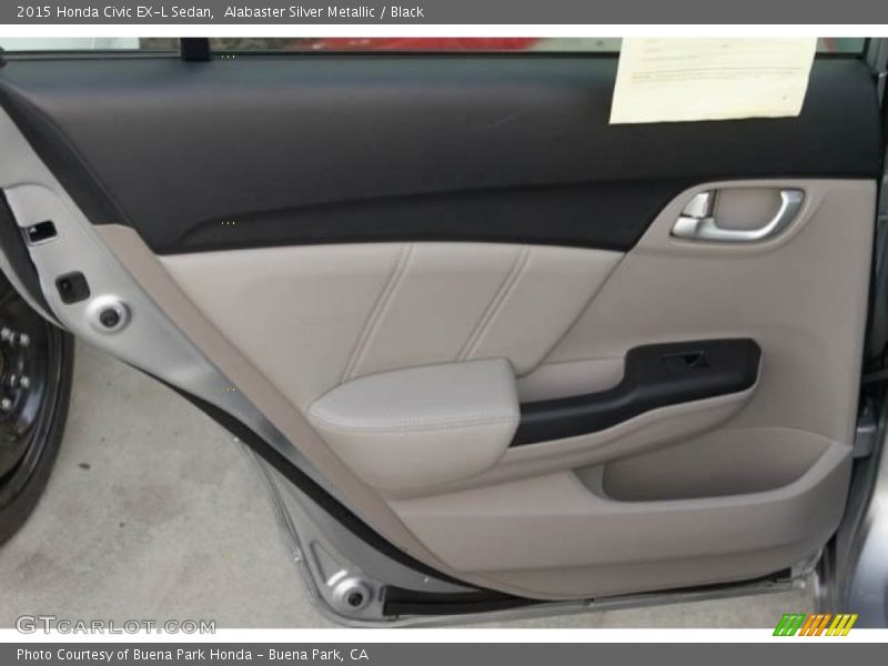 Alabaster Silver Metallic / Black 2015 Honda Civic EX-L Sedan