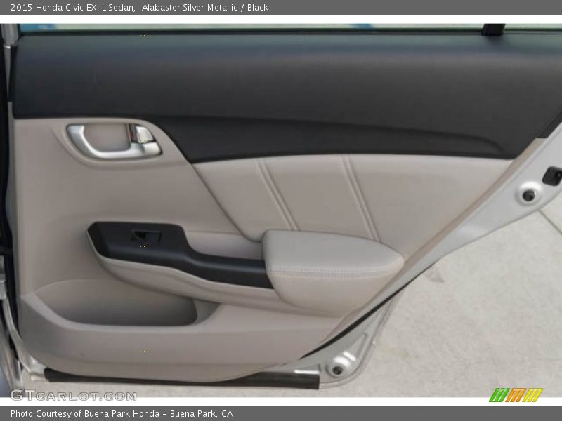 Alabaster Silver Metallic / Black 2015 Honda Civic EX-L Sedan