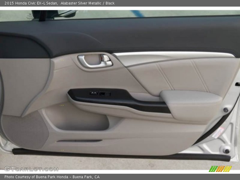 Alabaster Silver Metallic / Black 2015 Honda Civic EX-L Sedan