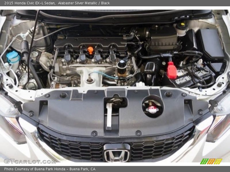 Alabaster Silver Metallic / Black 2015 Honda Civic EX-L Sedan