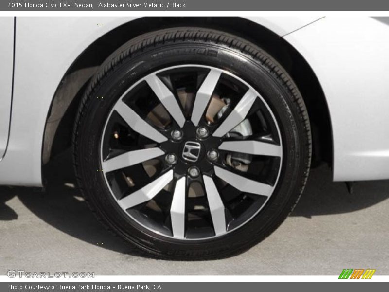 Alabaster Silver Metallic / Black 2015 Honda Civic EX-L Sedan