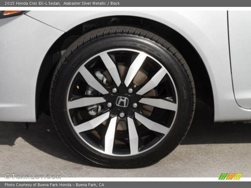 Alabaster Silver Metallic / Black 2015 Honda Civic EX-L Sedan