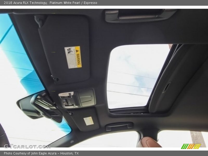 Platinum White Pearl / Espresso 2018 Acura RLX Technology