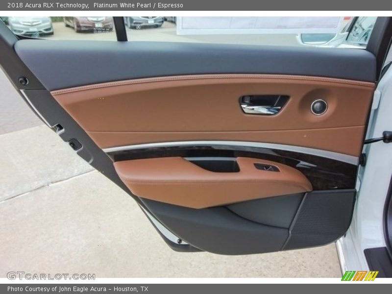 Platinum White Pearl / Espresso 2018 Acura RLX Technology