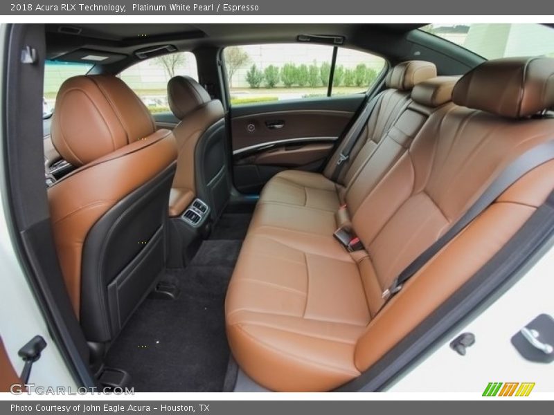 Platinum White Pearl / Espresso 2018 Acura RLX Technology