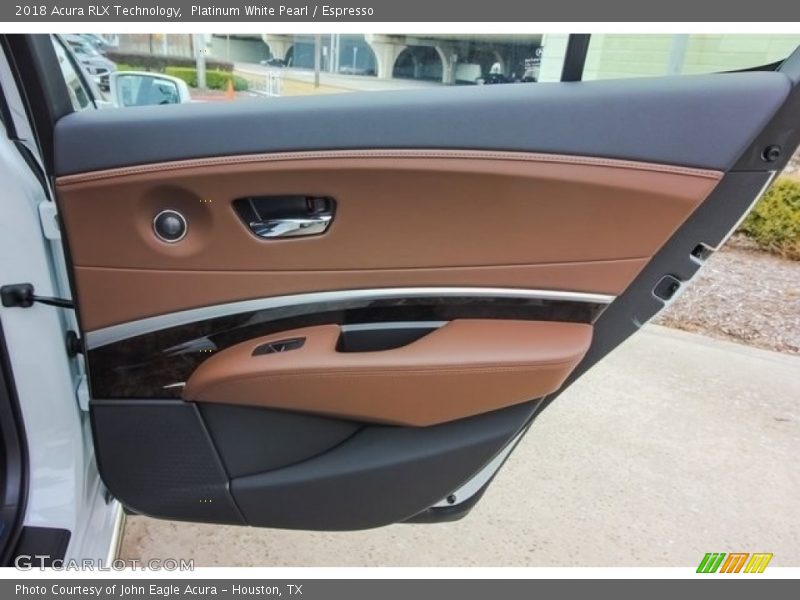 Platinum White Pearl / Espresso 2018 Acura RLX Technology