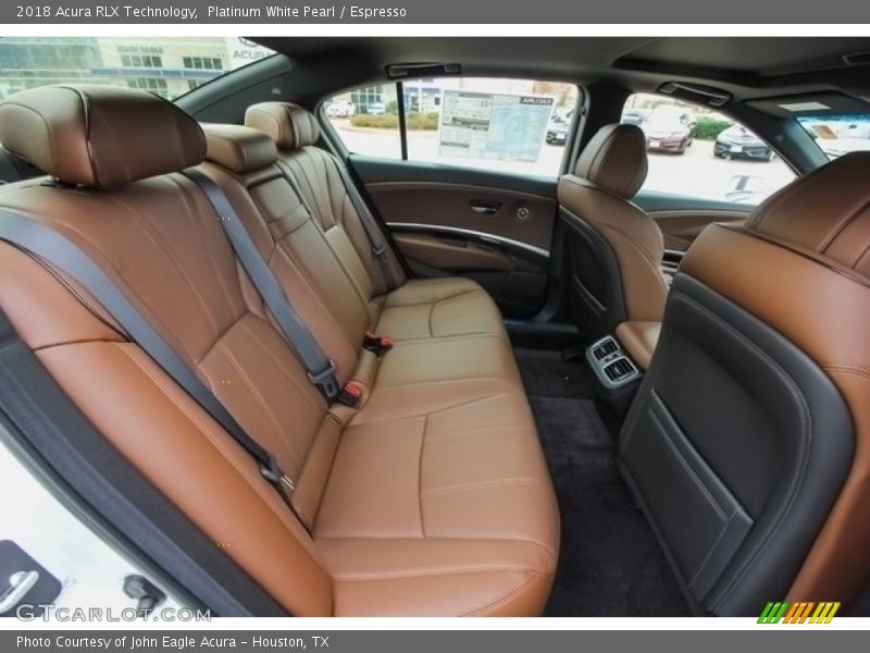 Platinum White Pearl / Espresso 2018 Acura RLX Technology