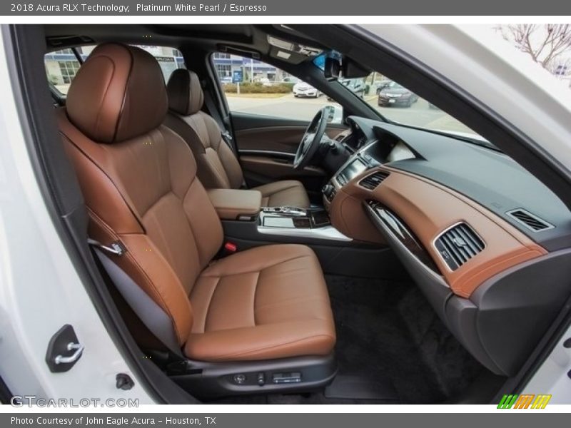 Platinum White Pearl / Espresso 2018 Acura RLX Technology