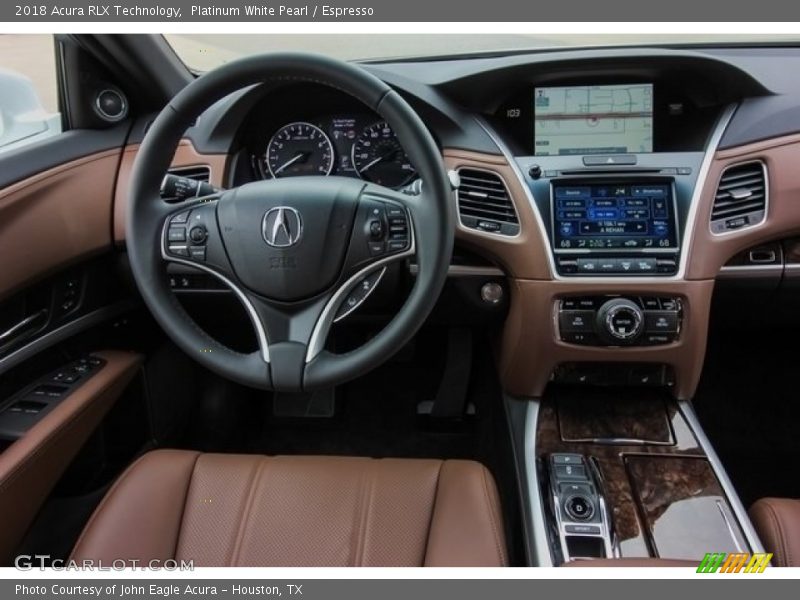 Platinum White Pearl / Espresso 2018 Acura RLX Technology