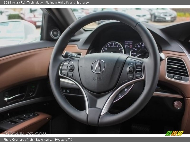 Platinum White Pearl / Espresso 2018 Acura RLX Technology
