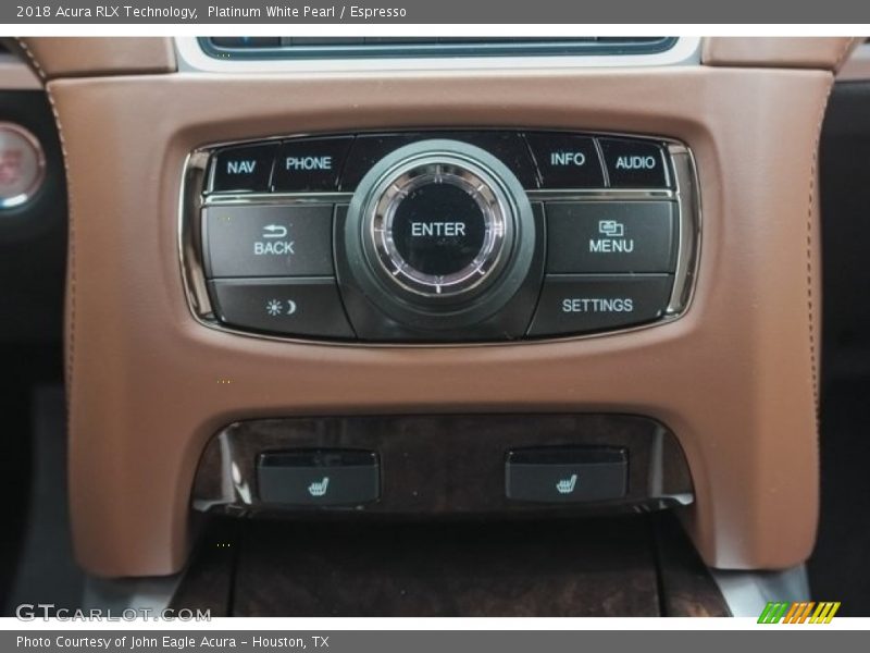 Platinum White Pearl / Espresso 2018 Acura RLX Technology