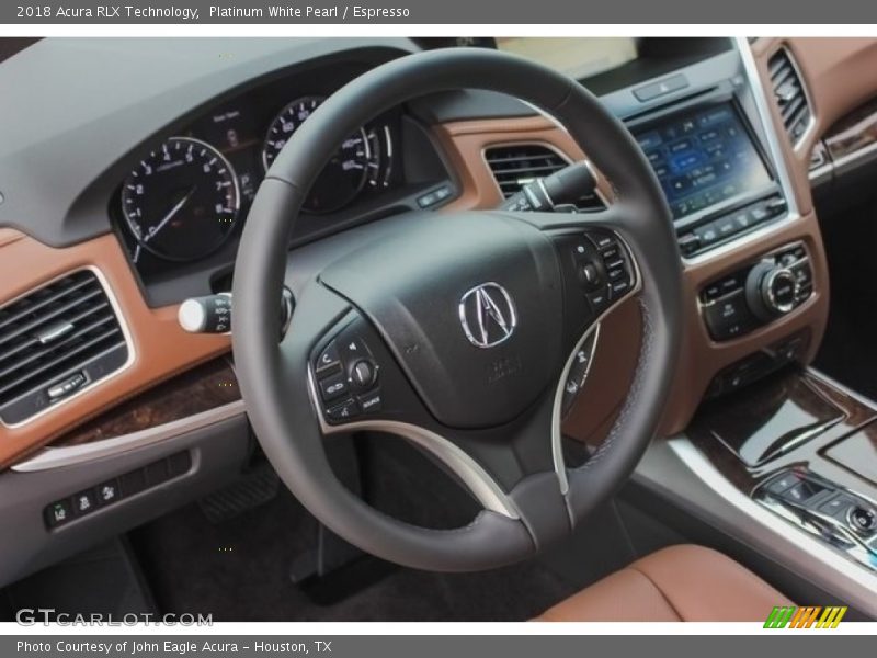 Platinum White Pearl / Espresso 2018 Acura RLX Technology