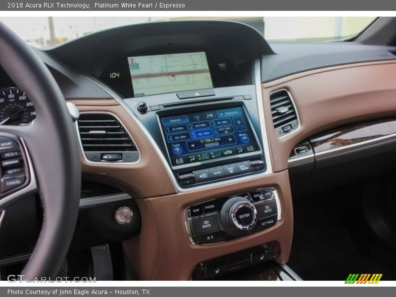 Platinum White Pearl / Espresso 2018 Acura RLX Technology