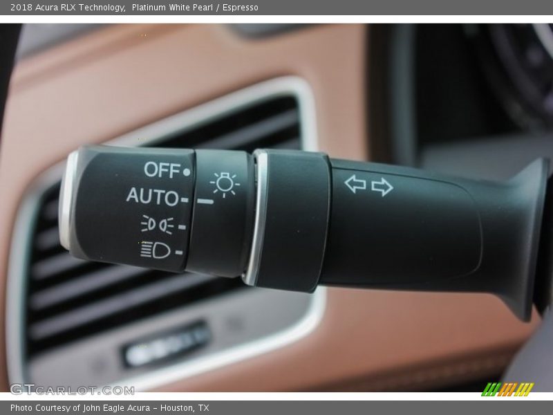 Platinum White Pearl / Espresso 2018 Acura RLX Technology