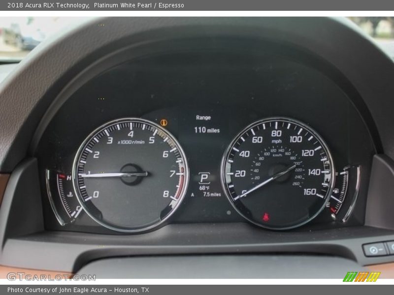 Platinum White Pearl / Espresso 2018 Acura RLX Technology