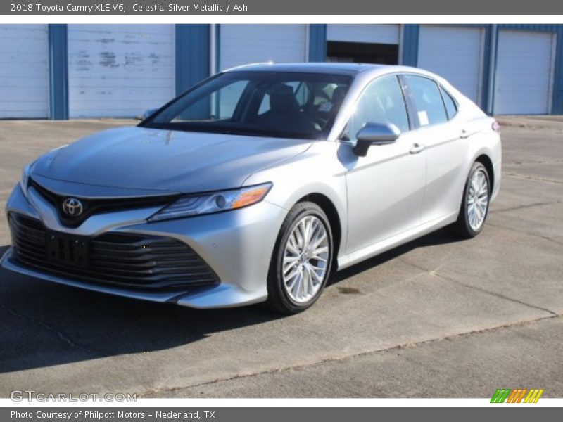 Celestial Silver Metallic / Ash 2018 Toyota Camry XLE V6