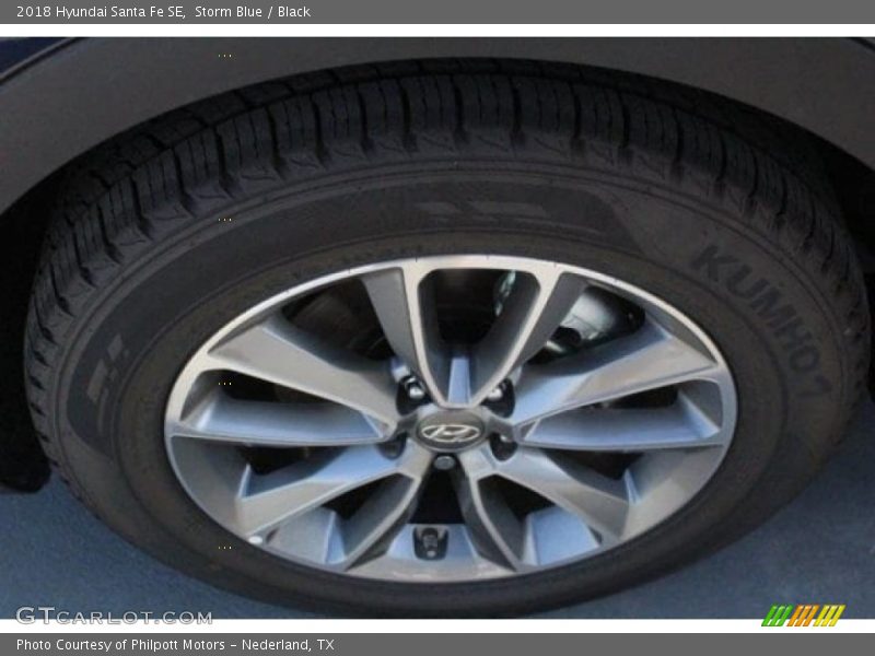 Storm Blue / Black 2018 Hyundai Santa Fe SE