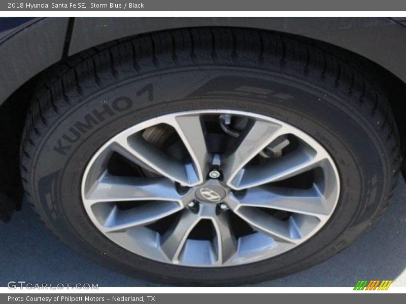 Storm Blue / Black 2018 Hyundai Santa Fe SE