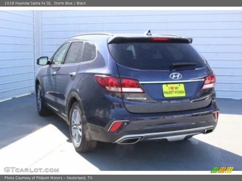 Storm Blue / Black 2018 Hyundai Santa Fe SE