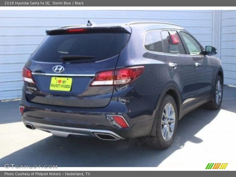 Storm Blue / Black 2018 Hyundai Santa Fe SE