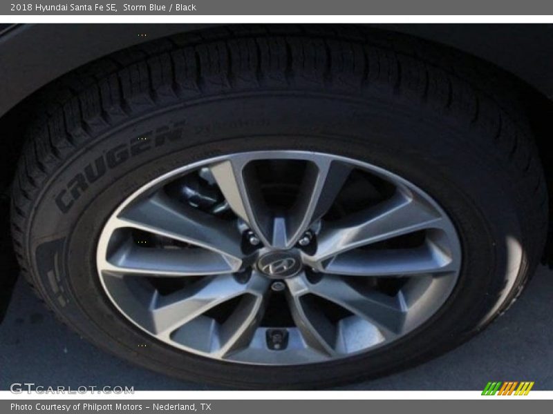 Storm Blue / Black 2018 Hyundai Santa Fe SE