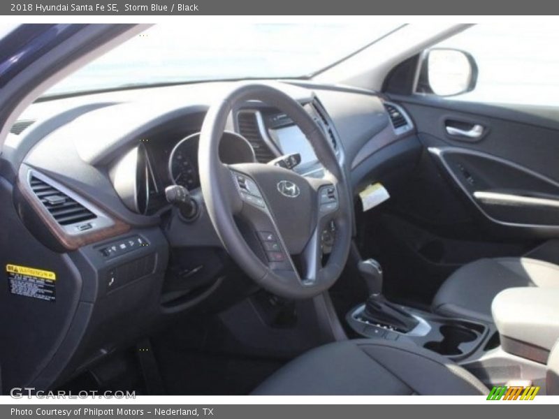 Storm Blue / Black 2018 Hyundai Santa Fe SE