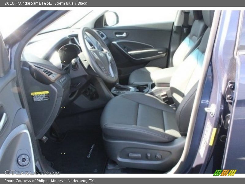 Storm Blue / Black 2018 Hyundai Santa Fe SE