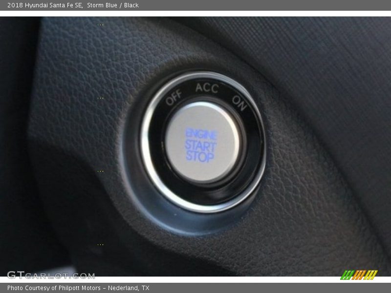 Storm Blue / Black 2018 Hyundai Santa Fe SE