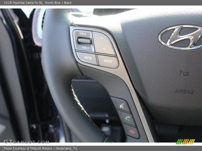 Storm Blue / Black 2018 Hyundai Santa Fe SE