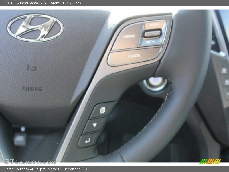 Storm Blue / Black 2018 Hyundai Santa Fe SE