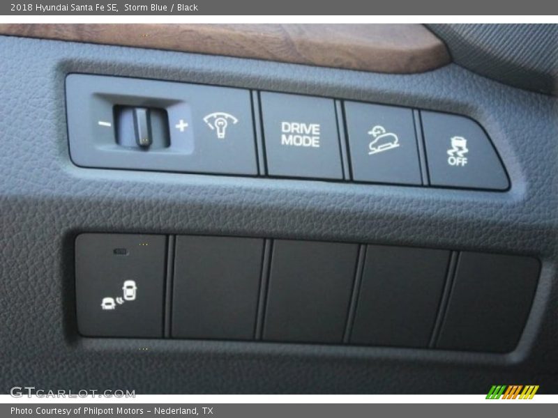 Storm Blue / Black 2018 Hyundai Santa Fe SE