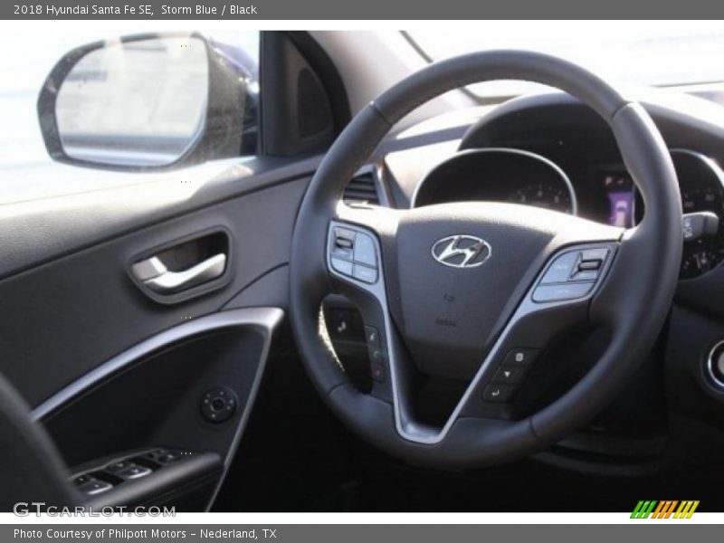 Storm Blue / Black 2018 Hyundai Santa Fe SE