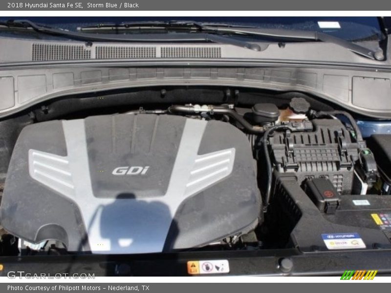 Storm Blue / Black 2018 Hyundai Santa Fe SE