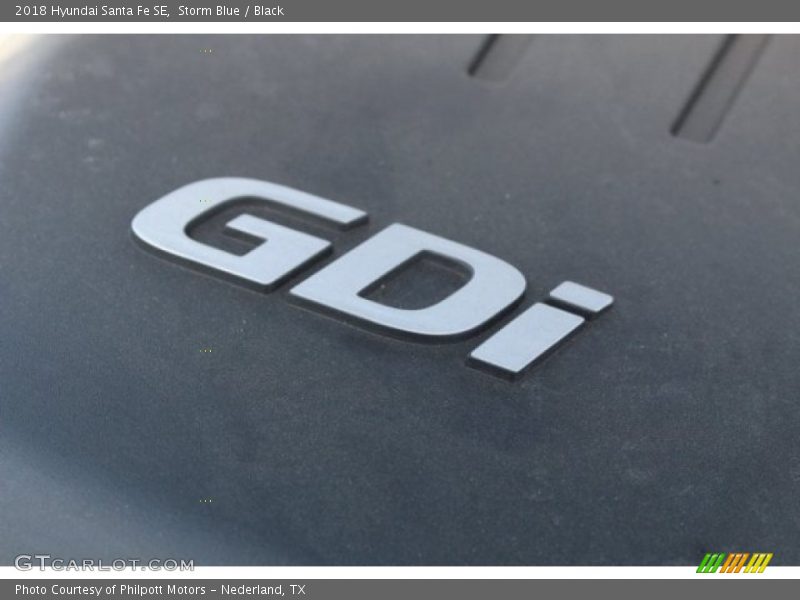Storm Blue / Black 2018 Hyundai Santa Fe SE