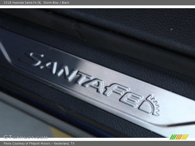 Storm Blue / Black 2018 Hyundai Santa Fe SE