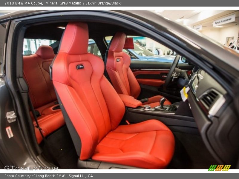 Mineral Grey Metallic / Sakhir Orange/Black 2018 BMW M4 Coupe