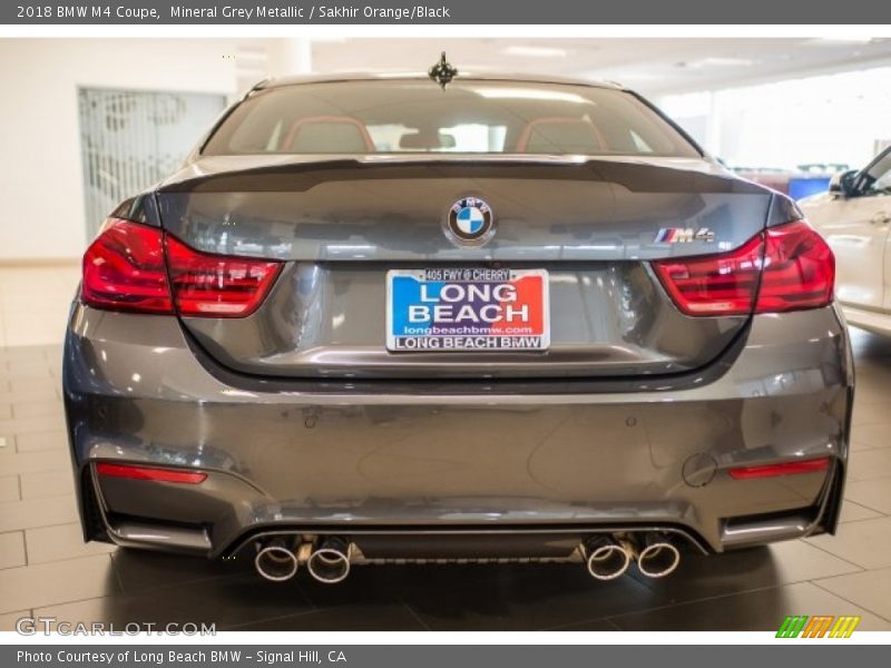 Mineral Grey Metallic / Sakhir Orange/Black 2018 BMW M4 Coupe