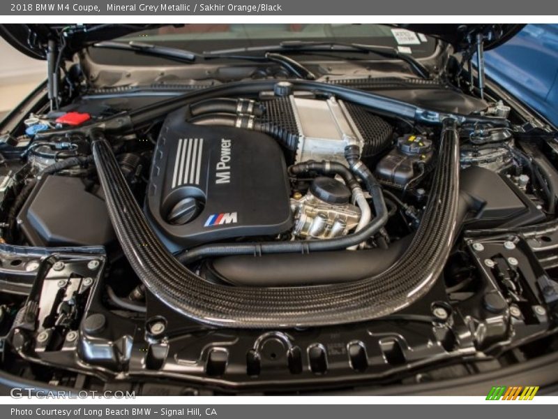 Mineral Grey Metallic / Sakhir Orange/Black 2018 BMW M4 Coupe