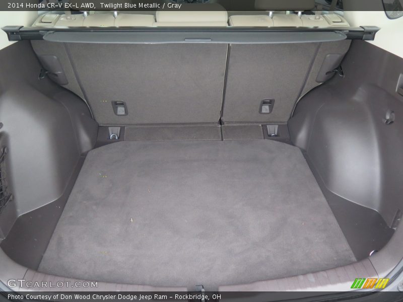 Twilight Blue Metallic / Gray 2014 Honda CR-V EX-L AWD