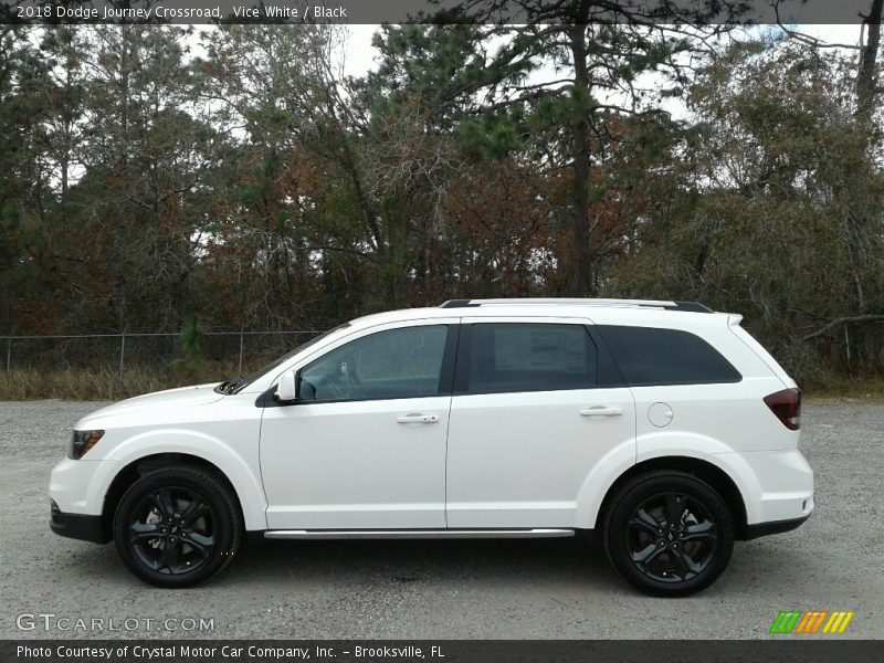 Vice White / Black 2018 Dodge Journey Crossroad